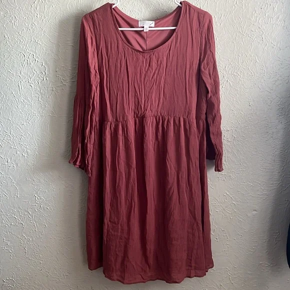 Lauren Conrad Maternity Shirred Shift Dress - Picture 2 of 4